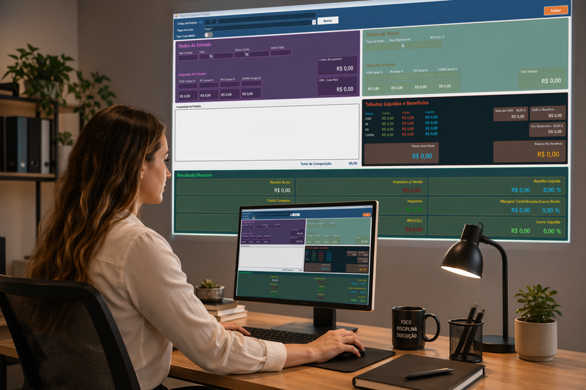 Tela do sistema SVN ERP em ambiente de trabalho